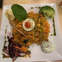 Paella vegana PERFECTAAAA  at Yerbabuena - Bordadores in Madrid