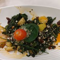 Catalan-style sauteed spinach with apples, raisins, almond and ginger at Yerbabuena - Bordadores in Madrid
