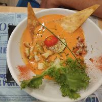 Menu of the day / starter / gazpacho (vegan) at Yerbabuena - Bordadores in Madrid