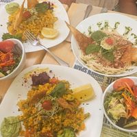 Paella ans pasta at Yerbabuena - Bordadores in Madrid