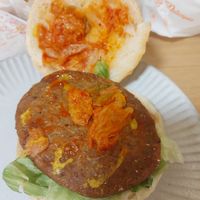 Kimchi burger at Yé Shū 耶蔬 in Kaohsiung