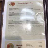 menu at Layla's Falafel in Stamford