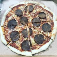 Hand made vegan pizza at Norwich Vegans in Norwich