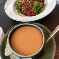 Gazpacho and salad  at SUSI in Metro Manila