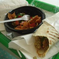 Super falafel and fatoush at Super Falafel - Balcescu in Bucharest