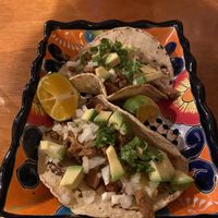 Tacos al pastor, complete w that chargrilled street flavor ...delicious! at Siembra in Lima