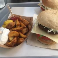 Very nice burger and delicious country potatoes! at Burger Mel - Benavides in Tenerife