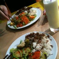 Rice and smoothie at Tinh Tam Quan - Buddha Belly in Cat Ba