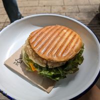 Chicken burger at Lost Weekend in Munich