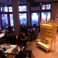 Coffee bar and bookstore at Lost Weekend in Munich