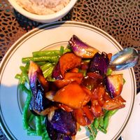 Eggplant in garlic-basil sauce at LuAnne's Wild Ginger in New York City