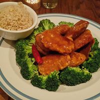 Orange seitan at LuAnne's Wild Ginger in New York City