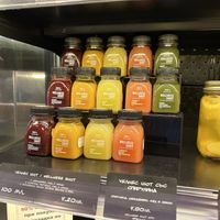 Nice selection of fruit shots    at Green Deli Cafe - Rakovski in Sofia