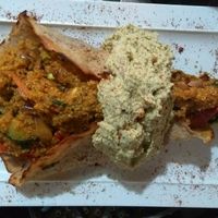 quinoa crepe,  linaza y vegetales naravillosos at Namaste Restaurant in Guatape