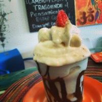 vegan ice cream is soo god in Namasté at Namaste Restaurant in Guatape