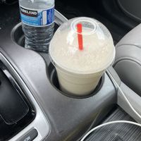 Banana smoothie oat milk  at Happy Life Organics Veggie Deli in Chula Vista