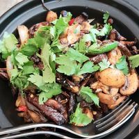 Mixed Chinese mushrooms with leek & chili at Tianfuzius in Berlin