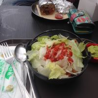 Mucho Burrito Bowl - Tofu with Guacomole (tofu, beans, and rice are hidden beneath) at Gusto Taco 구스토 타코 in Seoul