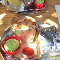 tofu burrito with side guacamole  at Gusto Taco 구스토 타코 in Seoul