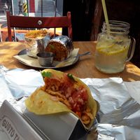 Vegan burrito and taco set. at Gusto Taco 구스토 타코 in Seoul