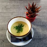 Vegan Creamy Onion Soup at Lukemieke at Lukemieke in Leuven