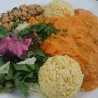 Vegan dish at Lukemieke in Leuven