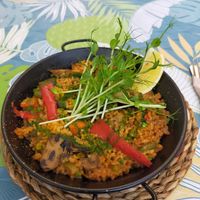Vegetable paella at Vegetalia - Gotico in Barcelona