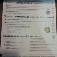 Mains menu at Vegetalia - Gotico in Barcelona