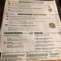 Menu 2 at Vegetalia - Gotico in Barcelona