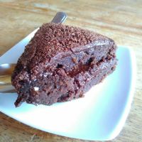 Vegan chocolate sin at United Falafel Organization in Vilcabamba