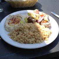 Delicious falafel, hummus and rice at The Kasbah in Niagara Falls