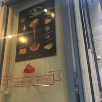 front door  at Heladeria Gocce di Latte in Barcelona