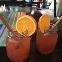 Organic Raspberry Orange Iced Tea at Karma Kafe in Koh Phangan
