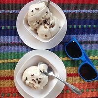 Coconut ice cream with cacao nibs  at Karma Kafe in Koh Phangan