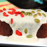 This was carrot cake I think. Not easy to find vegan desserts in Thailand that wouldn´t be raw all the time.  at Karma Kafe in Koh Phangan