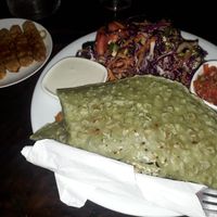 Amazing burrito with side portion of tempeh at Karma Kafe in Koh Phangan