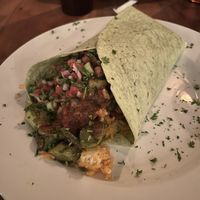 Vegan burrito with cilantro-lime potatoes  at Luna Maya in Norfolk