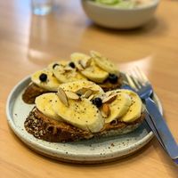 Almondbutter banana toastie  at Juice Queen in Koh Samui