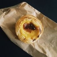 pastel de nata at Lupin Restaurante Vegetariano in Porto