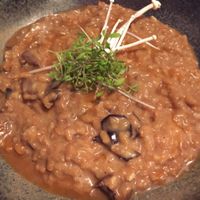 mushroom risotto at Lupin Restaurante Vegetariano in Porto