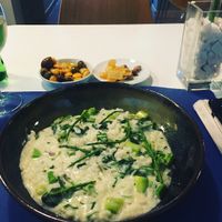 Creamy vegan risotto.  at Lupin Restaurante Vegetariano in Porto