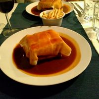Francesinha at Lupin Restaurante Vegetariano in Porto