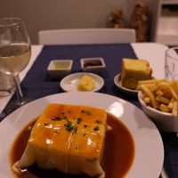 Francesinha at Lupin Restaurante Vegetariano in Porto