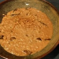 mushrooms with rice at Lupin Restaurante Vegetariano in Porto