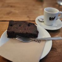 Vegan brownie at Brass Monkey in Vienna