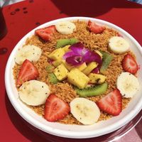 Seasonal dragon fruit bowl🙌🏼 at Vela Juice Bar in Plymouth