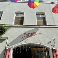 outside at Hofcafe in Bamberg