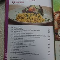 Vegan menue options at Hofcafe in Bamberg