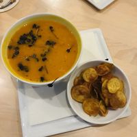 Kürbiscremesuppe at Hofcafe in Bamberg