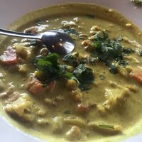 Cauliflower soup, very good at Cafe Verde in New Smyrna Beach